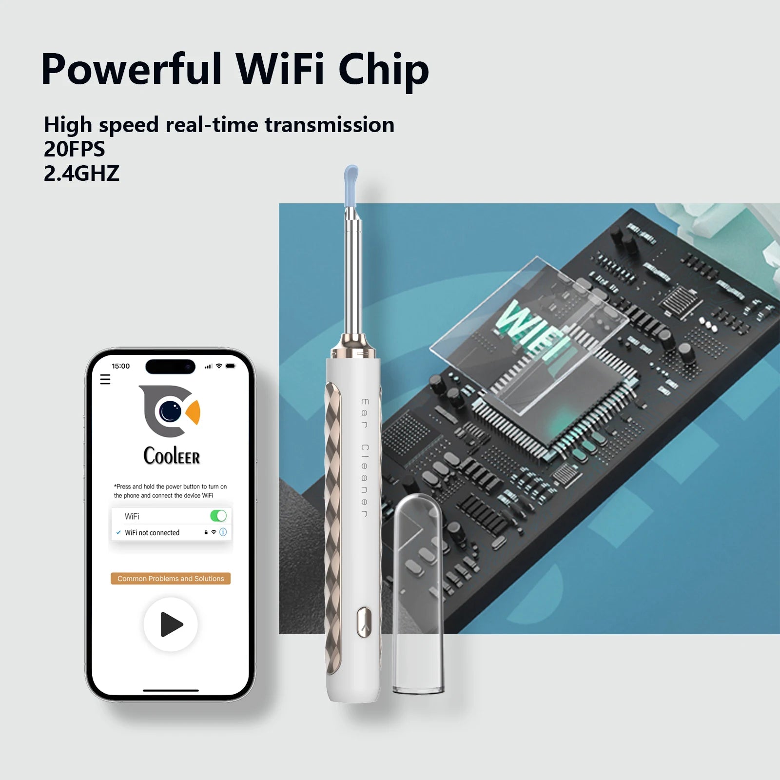 Ear cleaner with camera – Look into your ear with a 1080P WiFi endoscope