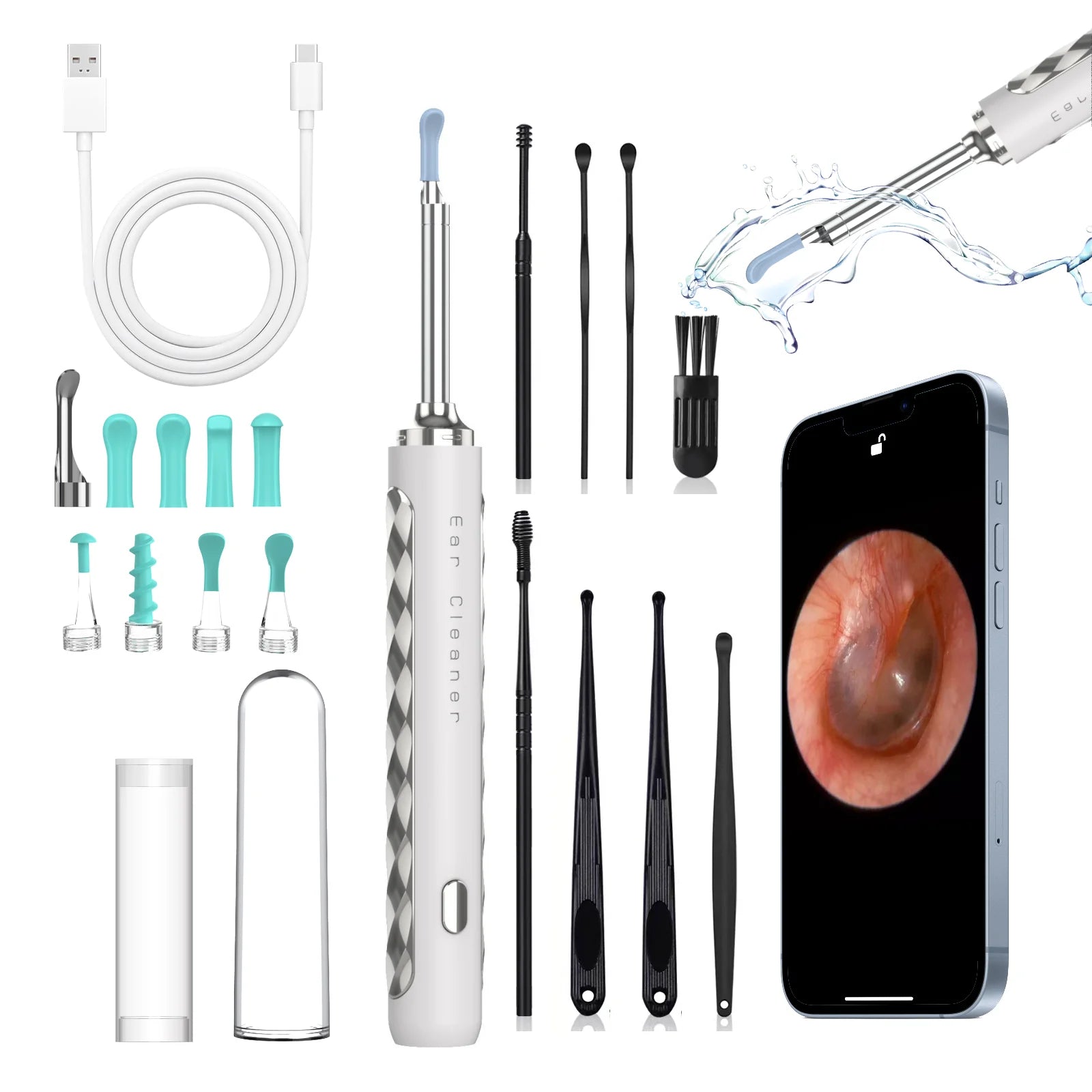 Ear cleaner with camera – Look into your ear with a 1080P WiFi endoscope