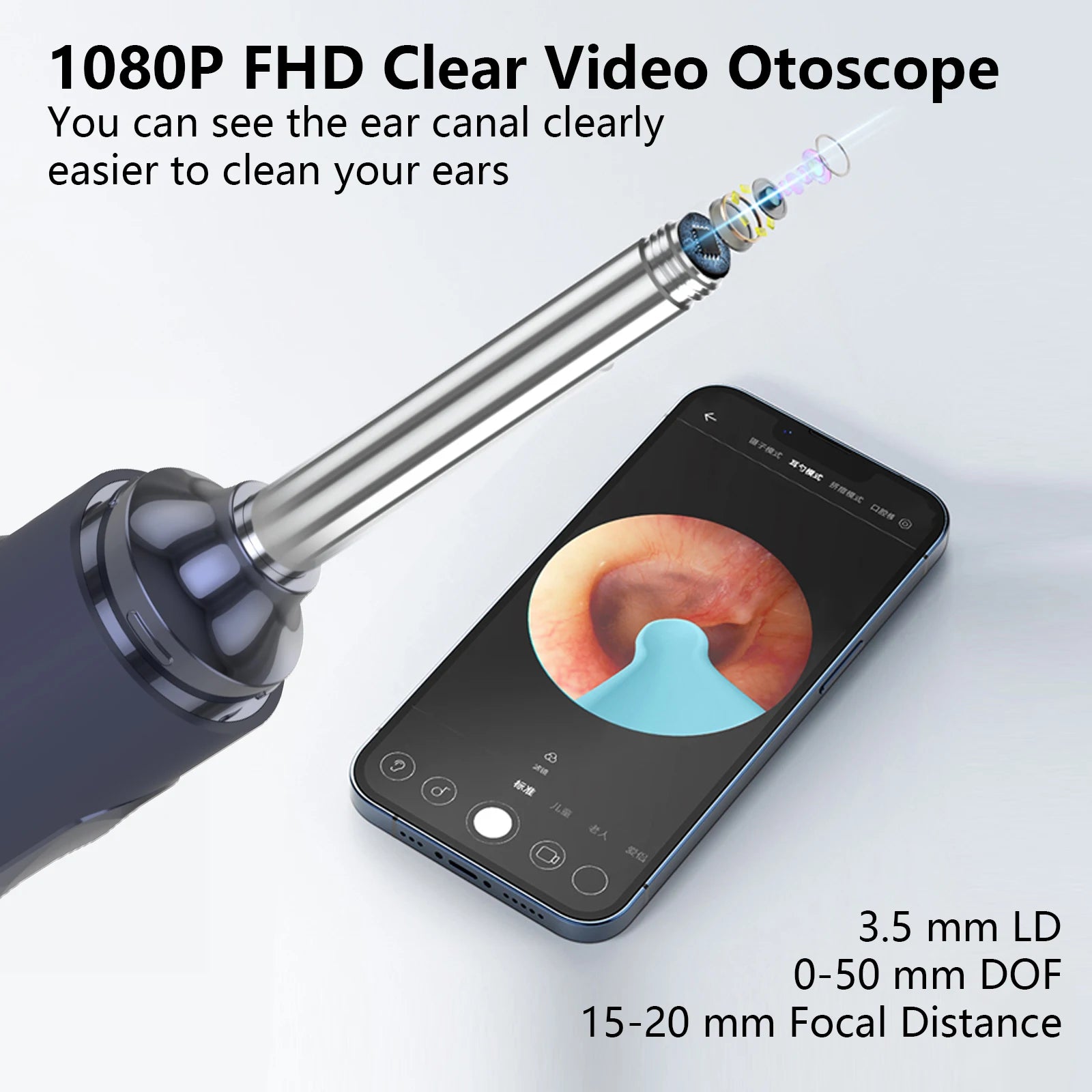 Ear cleaner with camera – Look into your ear with a 1080P WiFi endoscope